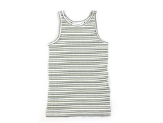 Name It oil green/bright white striped tank top